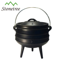 South Africa Three Legged Cast Iron Potjie Pots For Camping Cooking